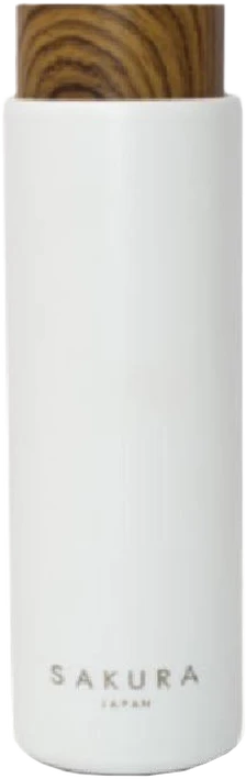 BOTELLA TERMICA SAKURA TENDENZA DE ACERO INOXIDABLE CON FILTRO INFUSOR BLANCO 400 ML