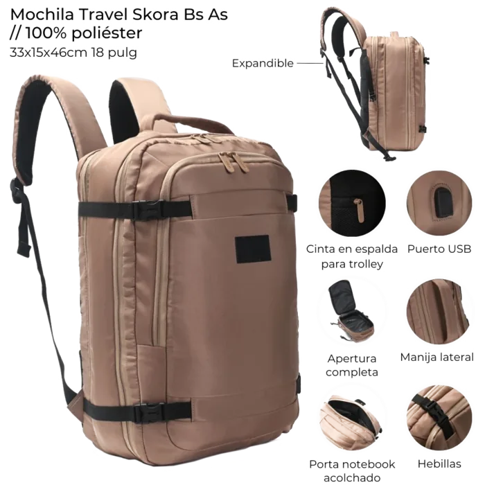 MOCHILA TRAVEL SKORA 18