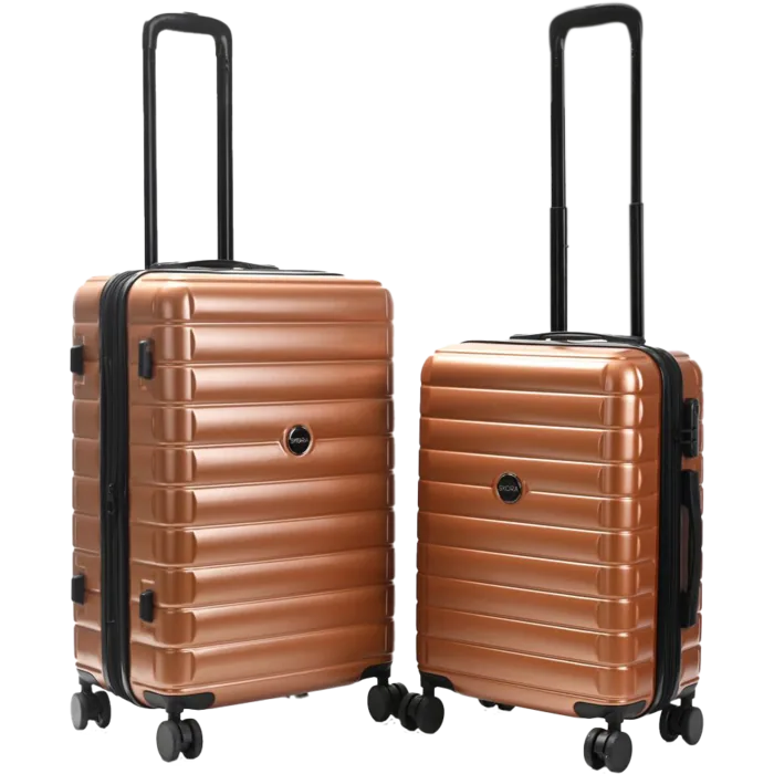 SET VALIJAS SKORA COBRE
