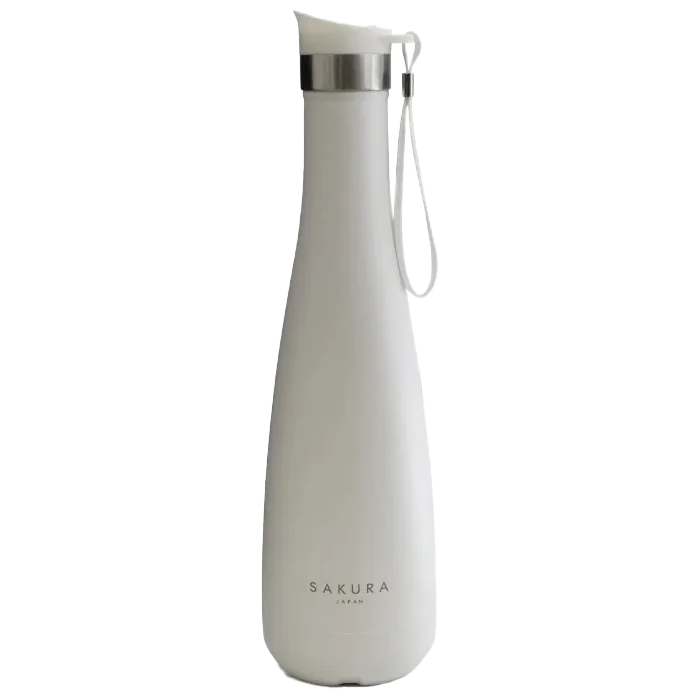 TERMO BOTELLA TERMICA SAKURA WAVY BLANCA 750 ML